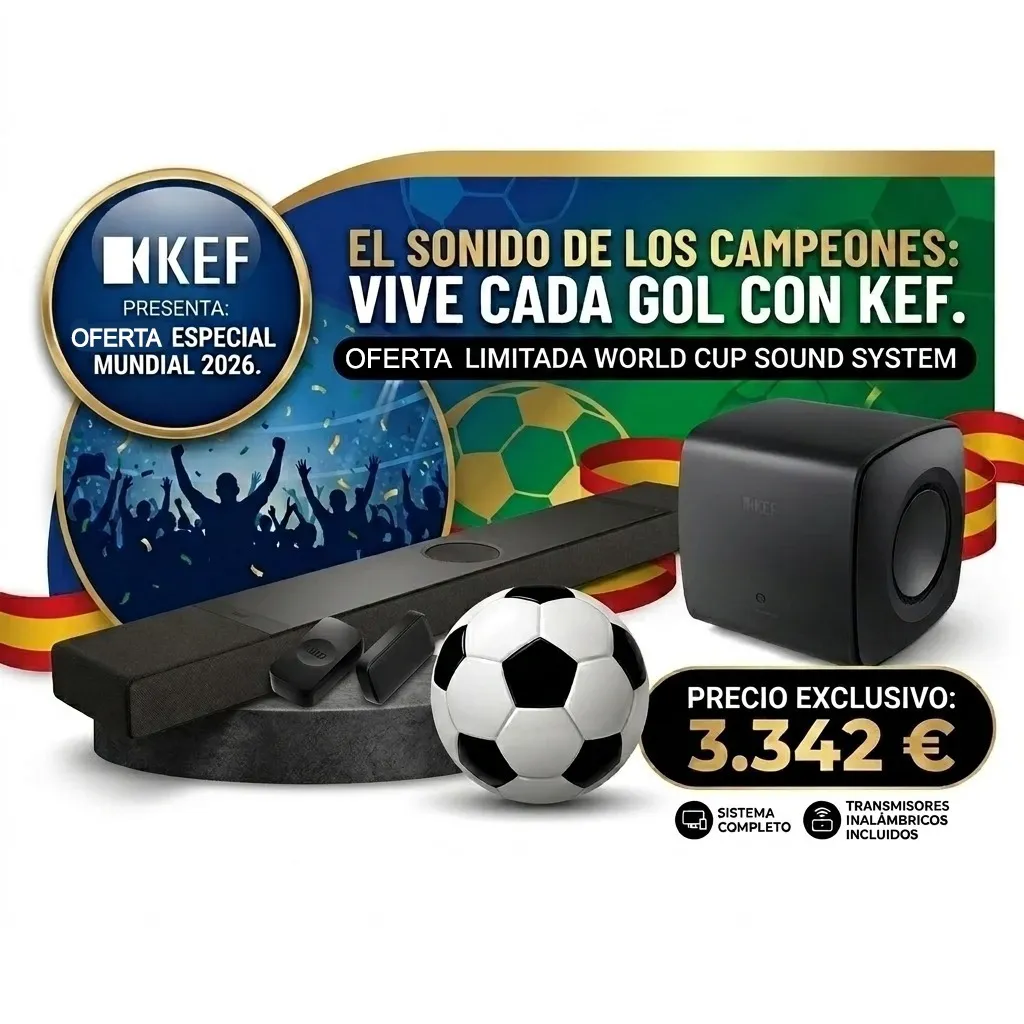 KEF XIO Soundbar + KC62 + KW2 Wireless Adapter